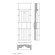 G 4611, Elevation of facade and section of N false door 